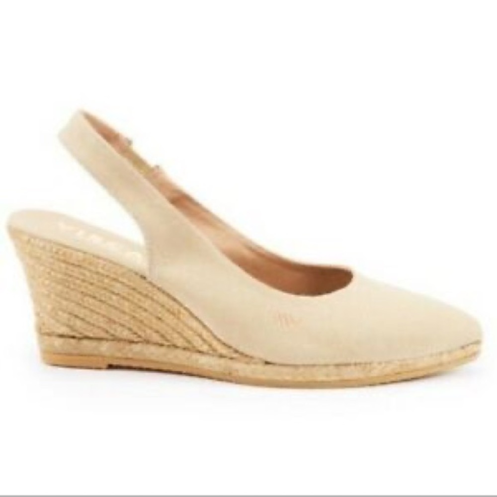 Viscata Lloret canvas slingback wedges